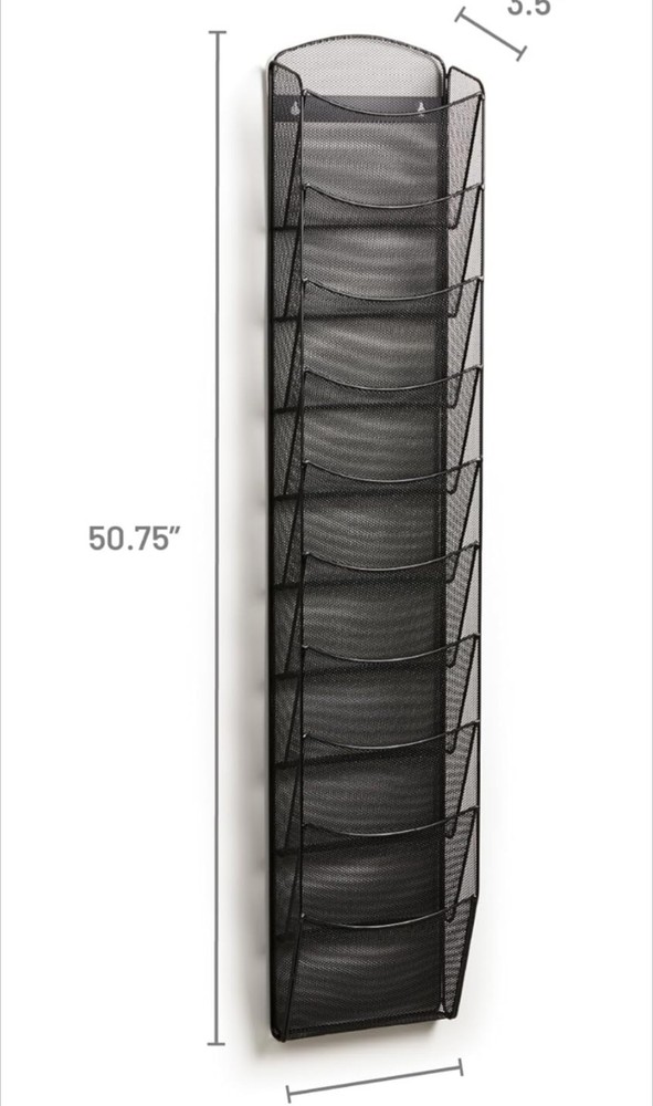 10 Pc Mag Holding Wall Hanging Rack