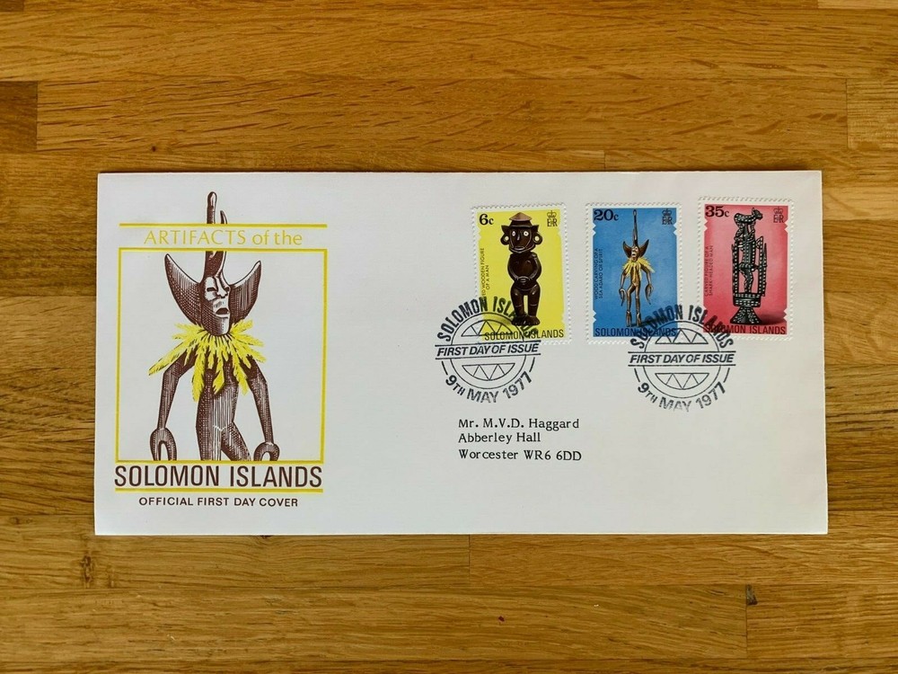 SOLOMON ISLANDS 1977 FDC ARTIFACTS