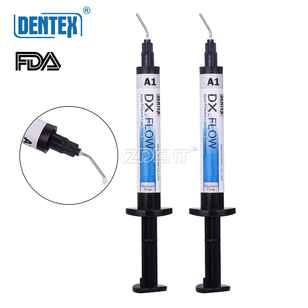 Dental Flowable Light Cure Composite Resin A1 Medium Flow 3g/Syringe
