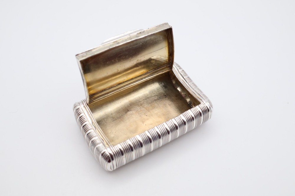 Quality Antique Solid Silver Large Snuff Box Hallmarked Birmingham C.1800