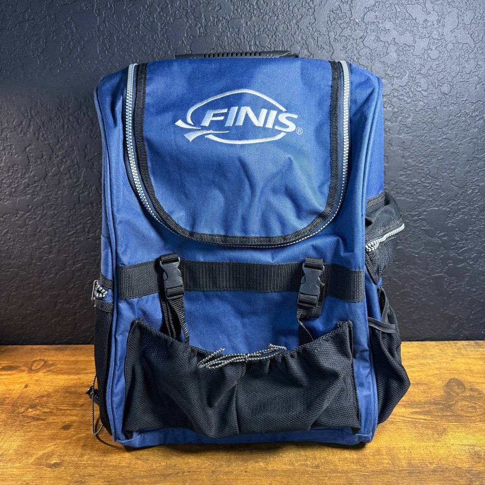 FINIS Blue Backpack Swim Training Gear Duffel Bag