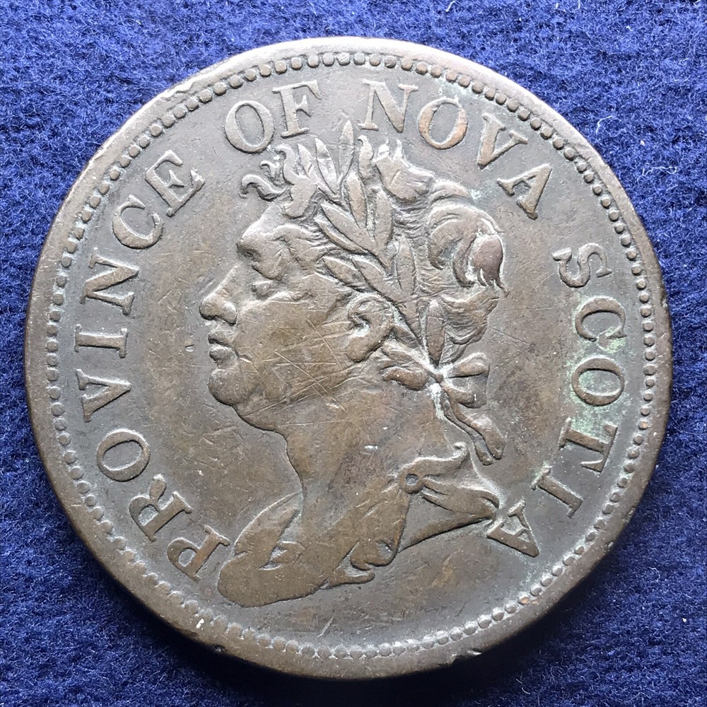 Nova Scotia: 1824 Penny NS-2A3