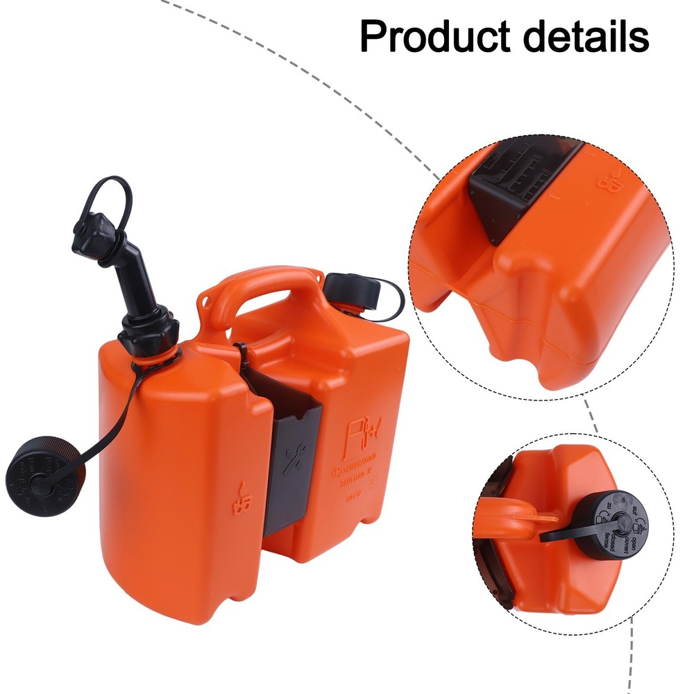 Practical 5L Oil Combi Can With Integrated Tool Carriers For Chainsaw Users