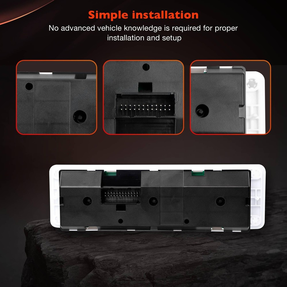 599-008 Front Climate Control Module A/C Heater Air Conditioning Panel, Black