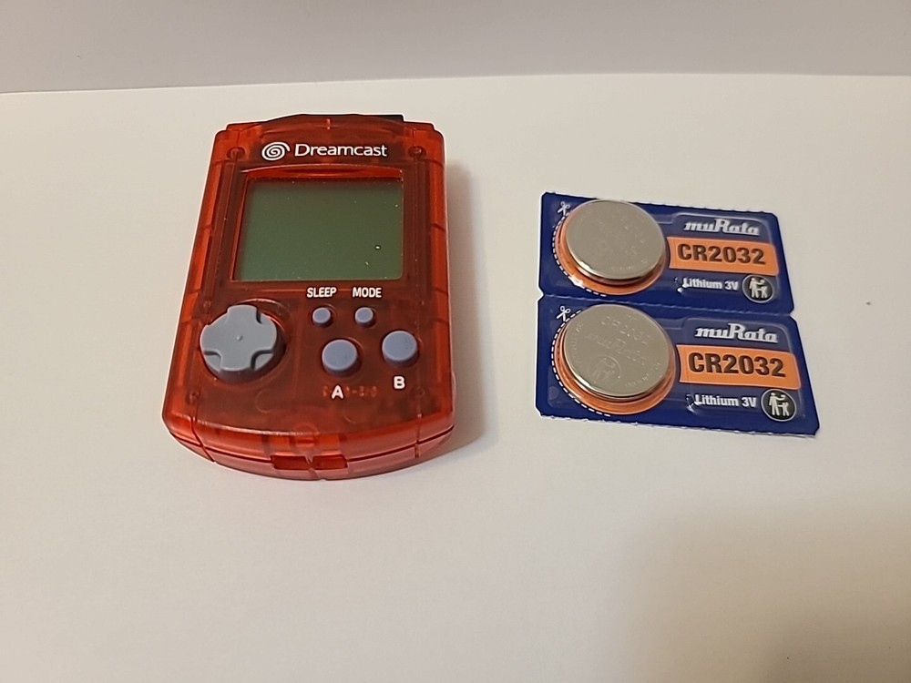 Red Sega Dreamcast VMU Memory Unit WITH New Battery
