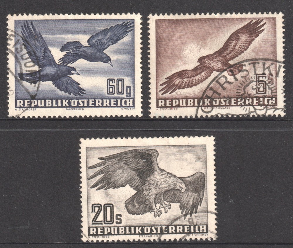 AUSTRIA 1950 - 53 BIRDS