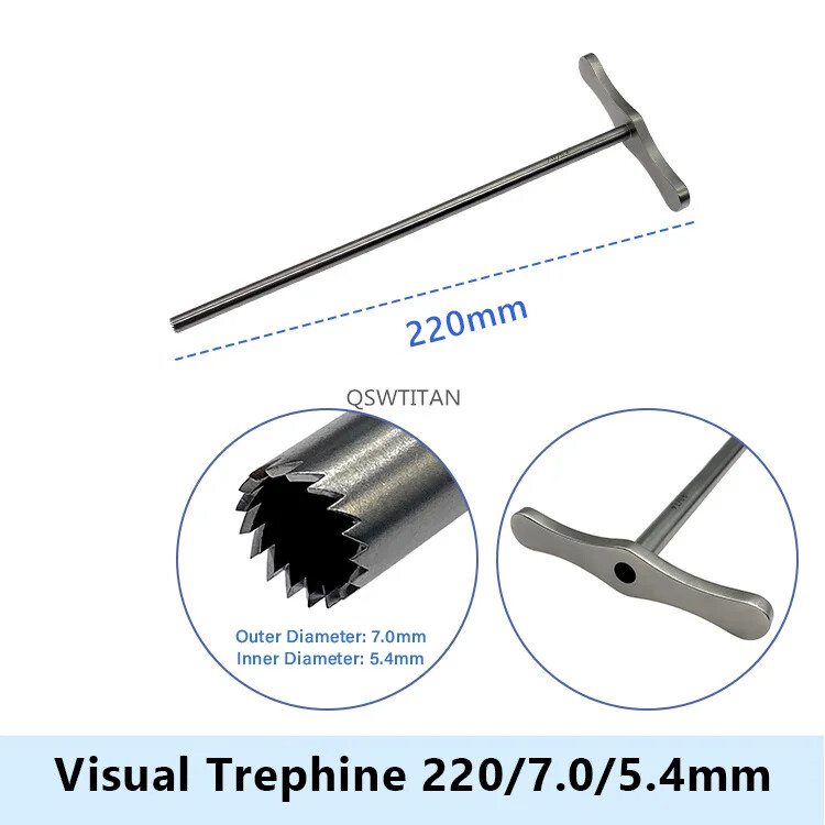 Stainless steel Visual Trephine Transforaminal Endoscopic Instruments 1pc