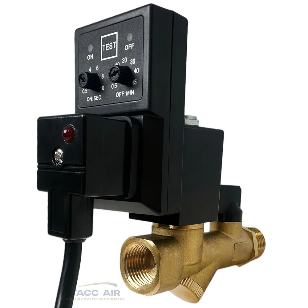 Conrader Electronic Auto Air Compressor Tank Water Moisture Timer Drain Valve
