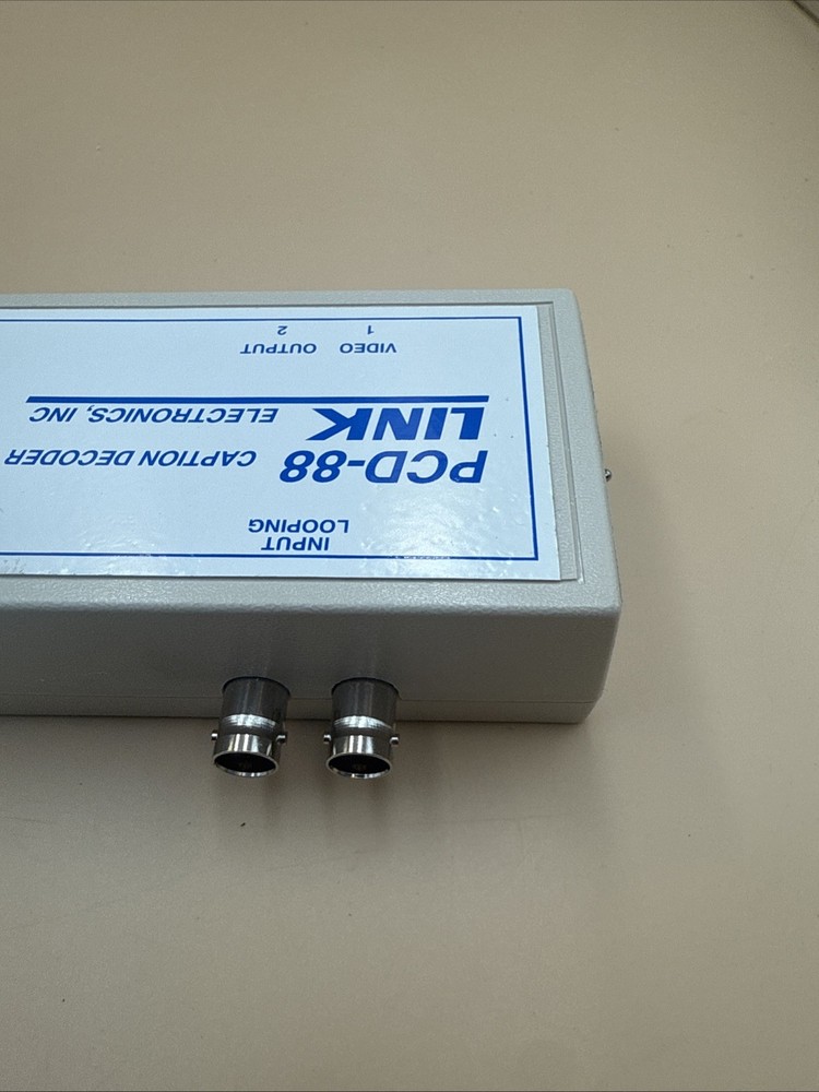 Link Electronics PCD-88 Portable Closed Caption Decoder CC1 CC2 Switchable