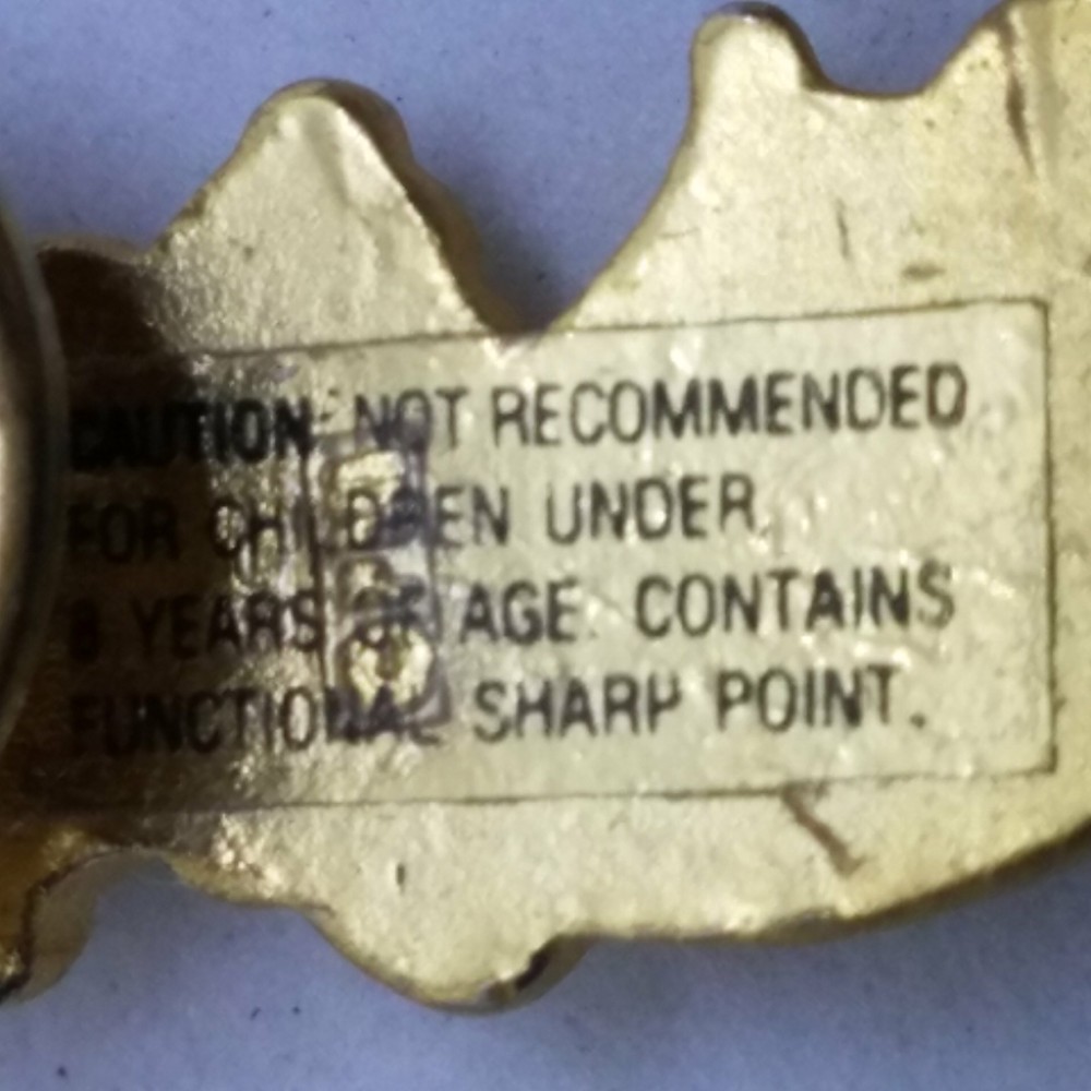 Gold Toned Cherub Angel Lapel Pin