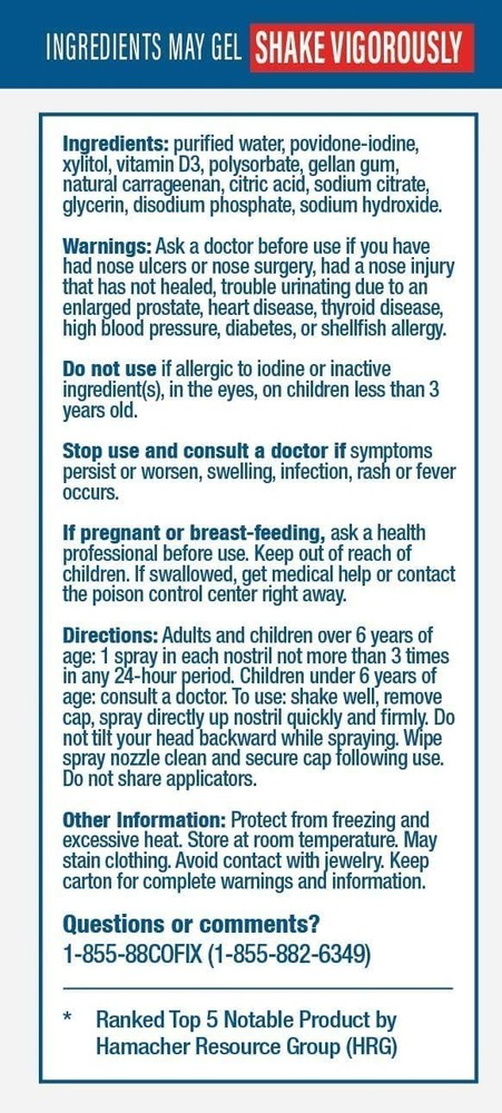 CofixRX Nasal Spray - Triple Shield Protection, 0.34 Fl Oz