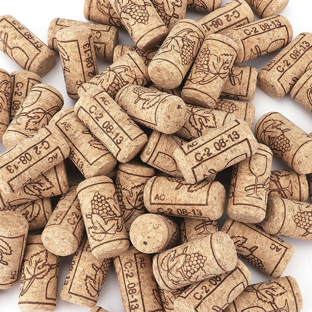 150 Pack #8 Natural Wine Corks, 7/8" X 1 3/4" Premium Straight Cork, Wine Stoppe