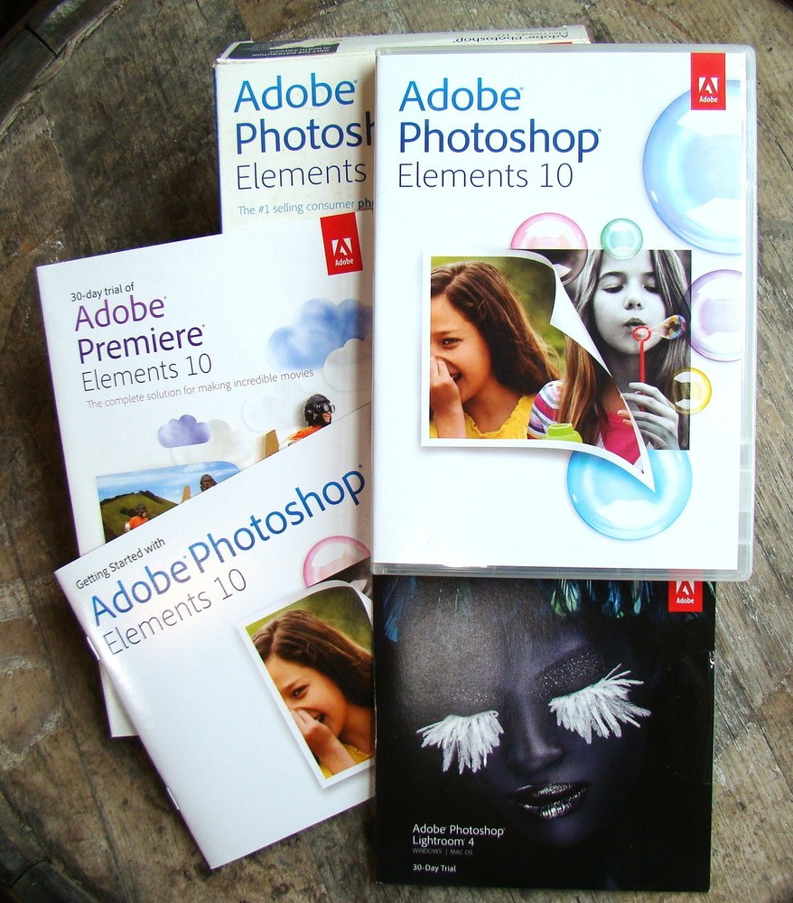 Photoshop Elements 10  ~3 Software CDs 2011~   w Serial #  🫧