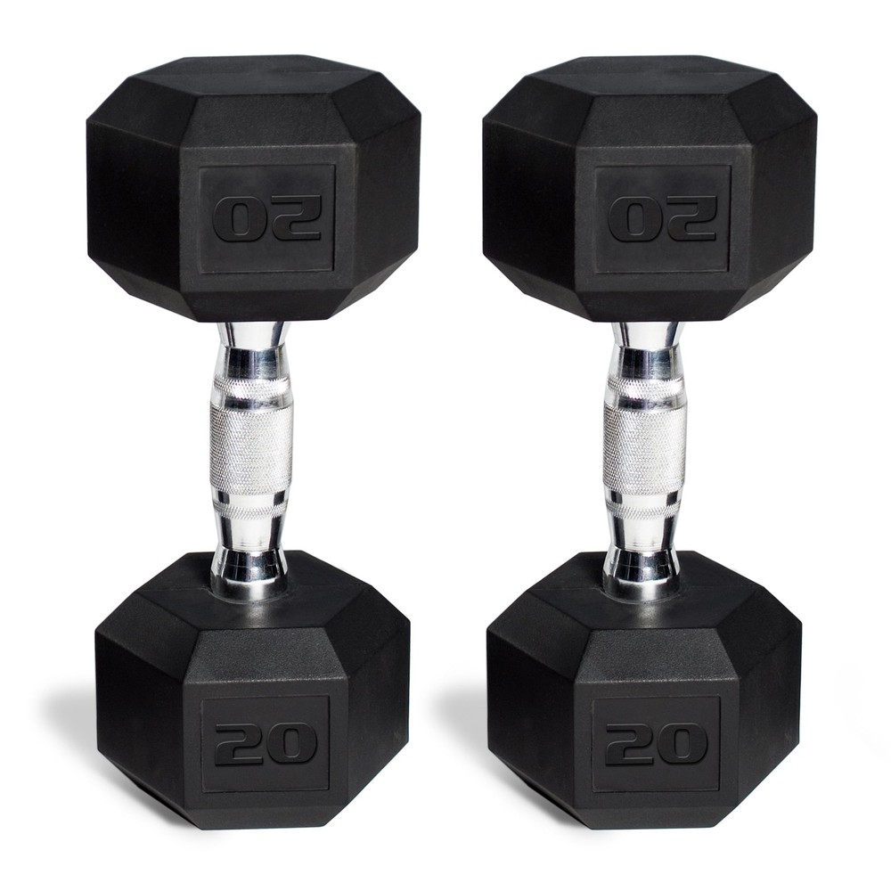 550Lb Rubber Hex Dumbbell Set
