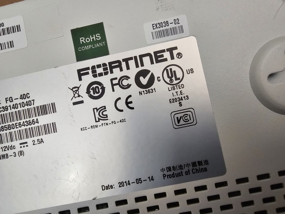 Fortinet Fortigate-40C Firewall FG-40C