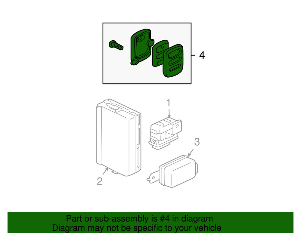 Genuine Mitsubishi Keyless Entry Transmitter MR587982