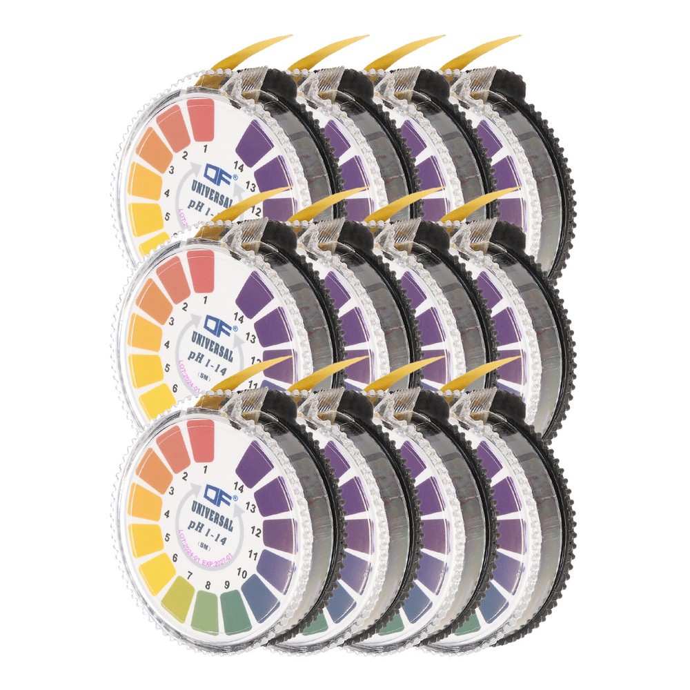 5m/Roll PH Test Paper Strips 12 Roll PH 0-14 Full Range Litmus PH Tester