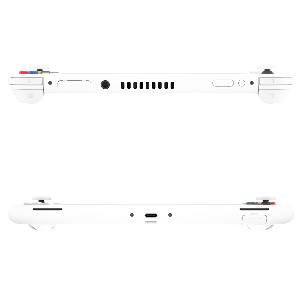 For Nintendo Switch Lite Front & Bottom Shell Screen Protector Buttons Set White