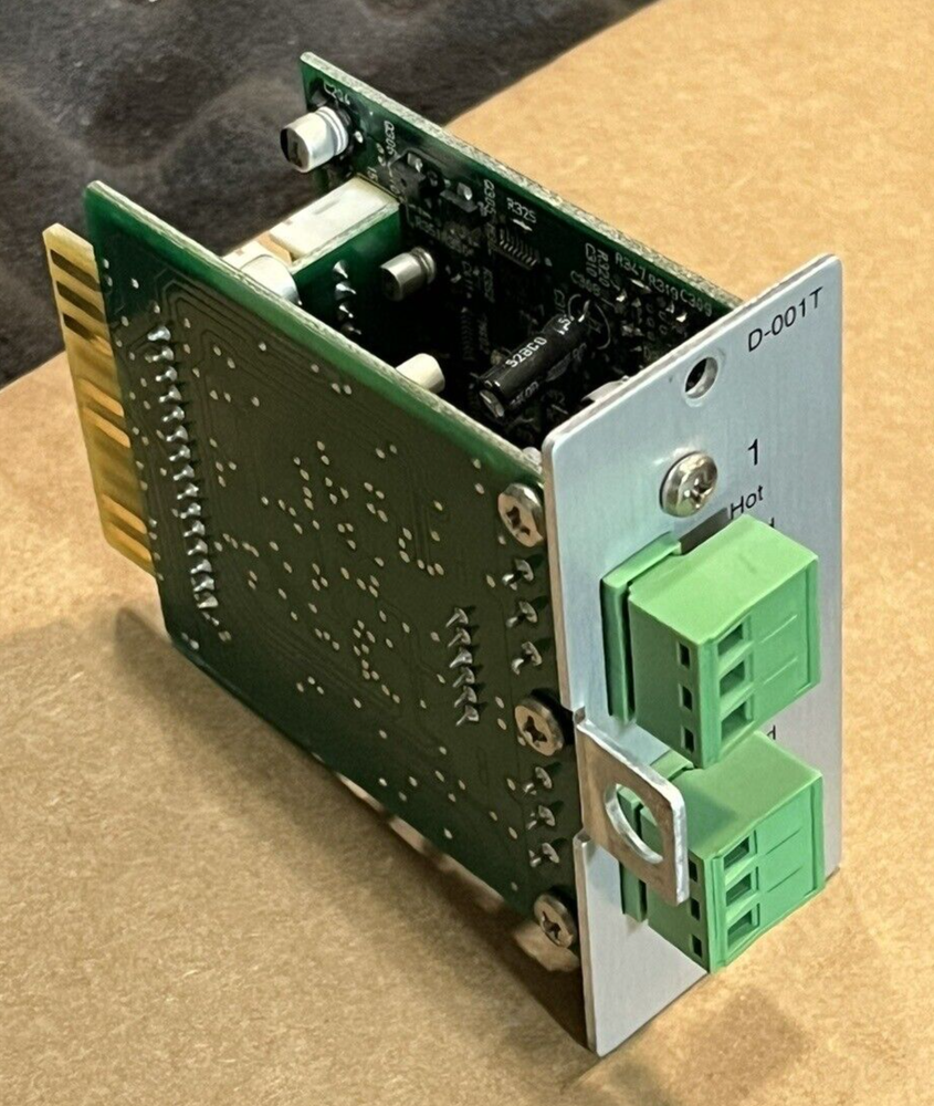 (1) TOA D-001T Dual Mic/Line Input Module. TESTED. FULLY FUNCTIONAL.