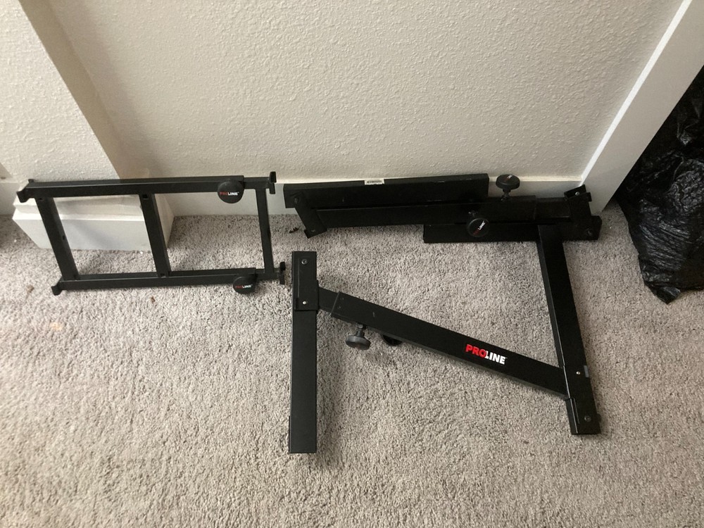 ProLine Adjustable Keyboard Stand Rack Mount Frame Heavy Duty Black