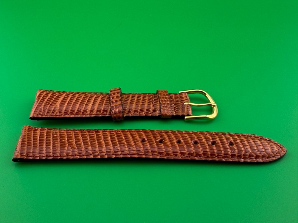 BROWN LIZARD WRIST WATCH STRAP..LIGHT BROWN. NEW. MULTIPLE SIZES. GENUINE.