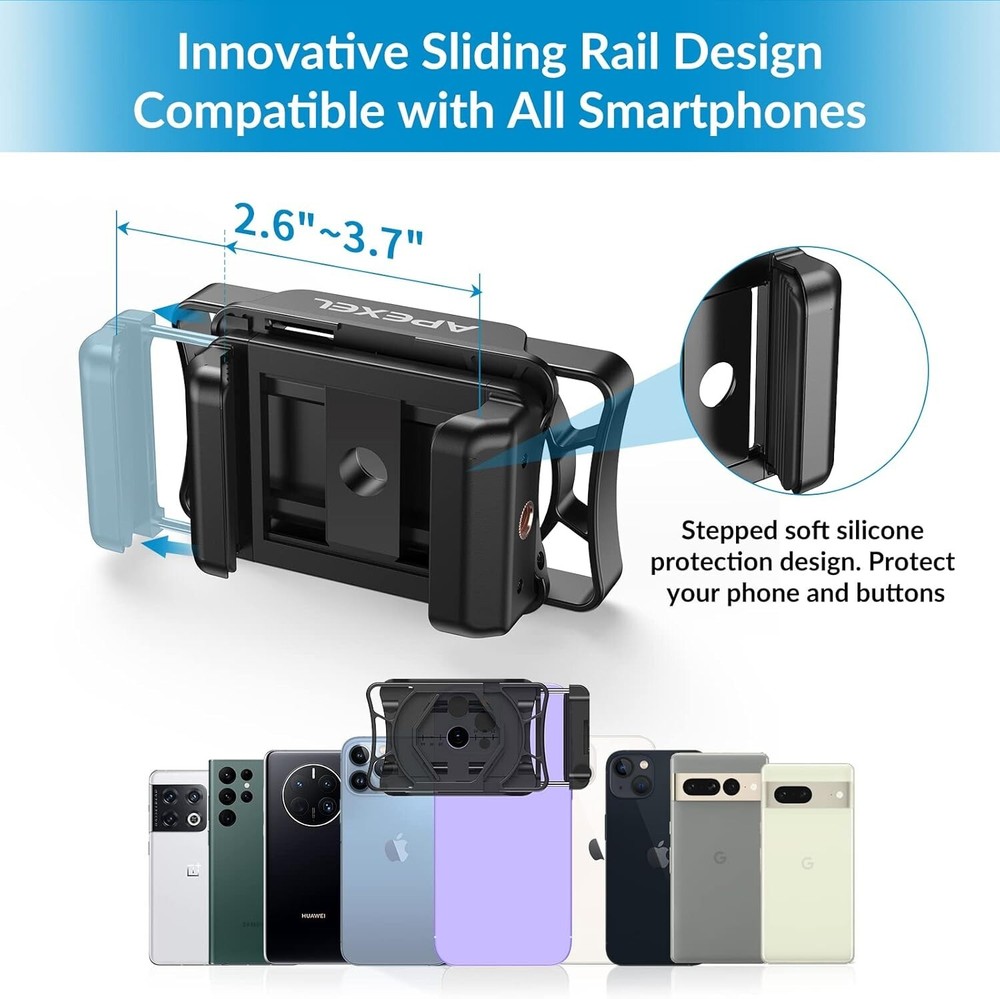 Telescope Phone Adapter Plastic Lightweight Universal Mount with Bluetooth Re...