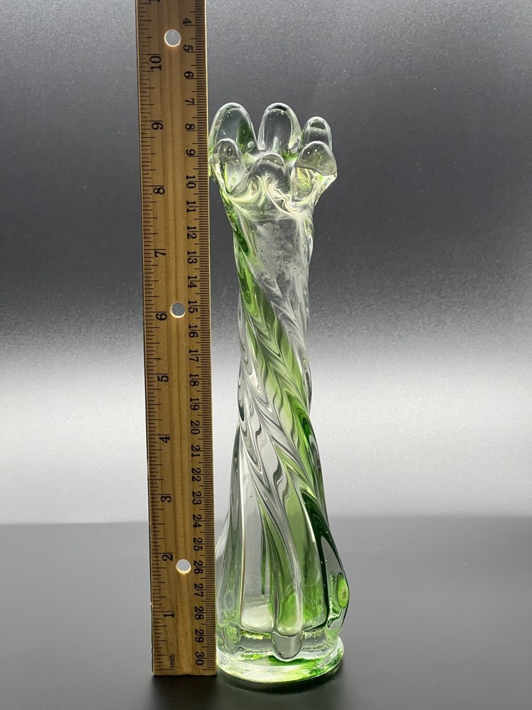 Pulled Art Glass vase Swung Glass