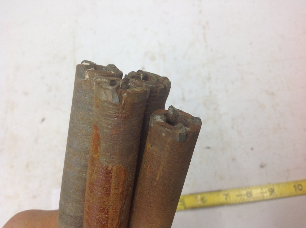 (4) Drillco 3/4" x 11 Thread Concrete Masonry Core Drill Bit. USED