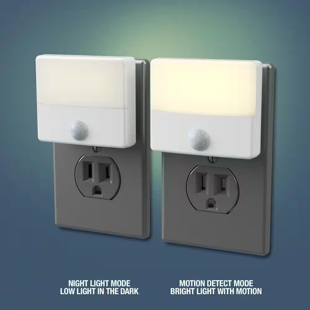 White Senti Motion Activated LED Night Light