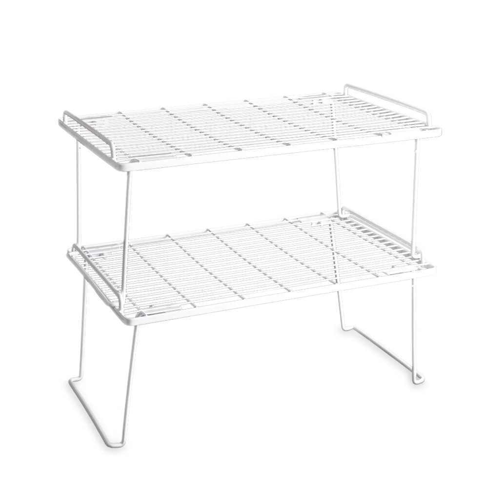 Folding White Wire Shelf - Kitchen, Pantry Organizer - White Wire