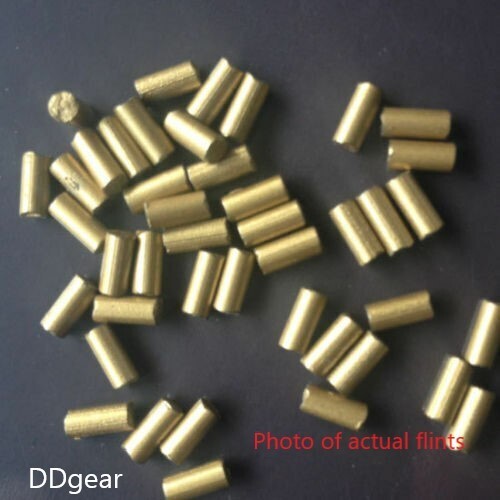 50 Lighter Flints Gold Replacement for fluid/gas lighters, Bulk Lighter Flint