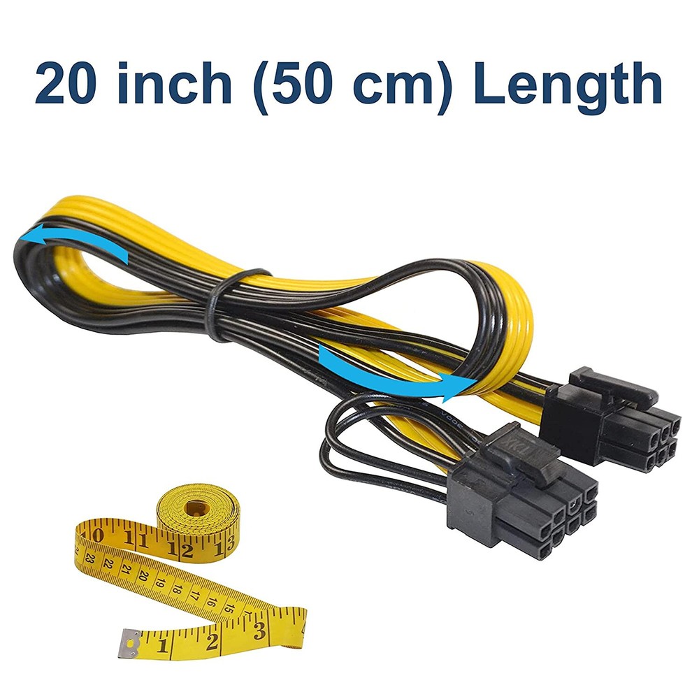 6-Pack HQRP PCI-e PCIE Power Cable for GPU or Bitcoin Mining
