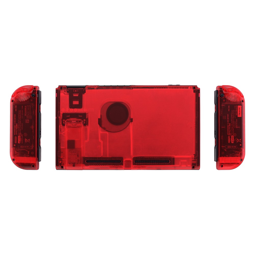 Custom Clear Red Console Back Plate Controller Housing Shell for Nintendo Switch