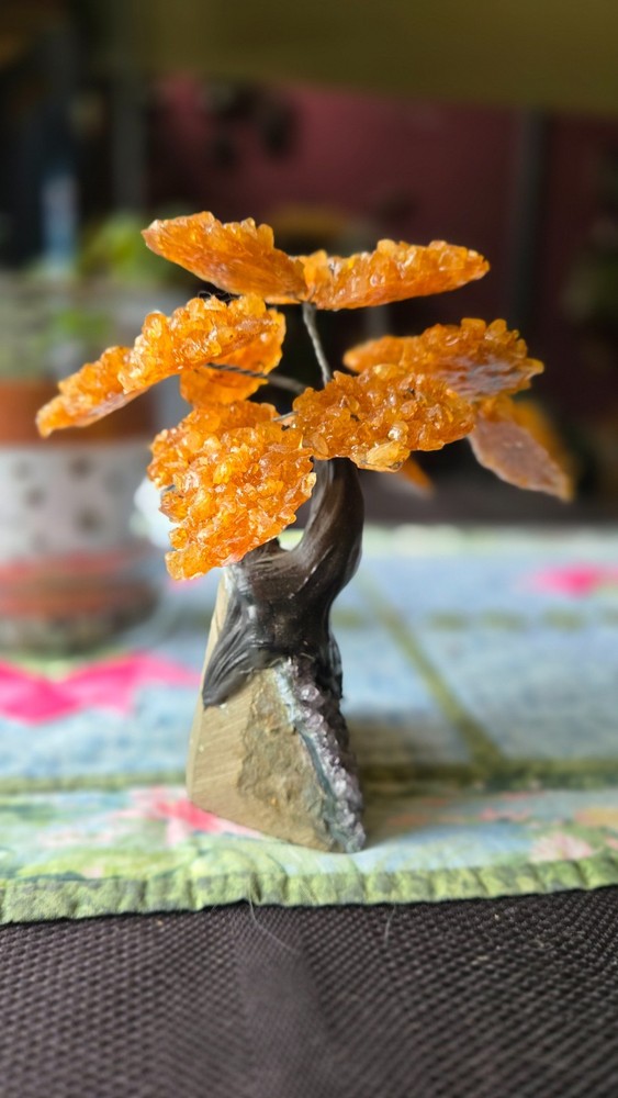 GEMSTONE TREE - CITRINE AND AMETHYST