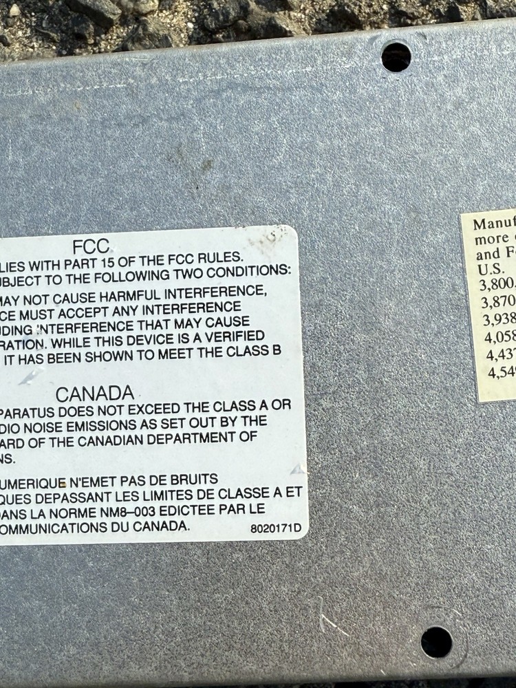 Frymaster Computer/ digital controller Model #: CM8501ST No wire harness
