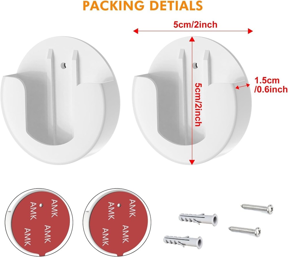 Securely Mount Your Ring Indoor Camera – No Tools, 2-Pack Adhesive Brackets