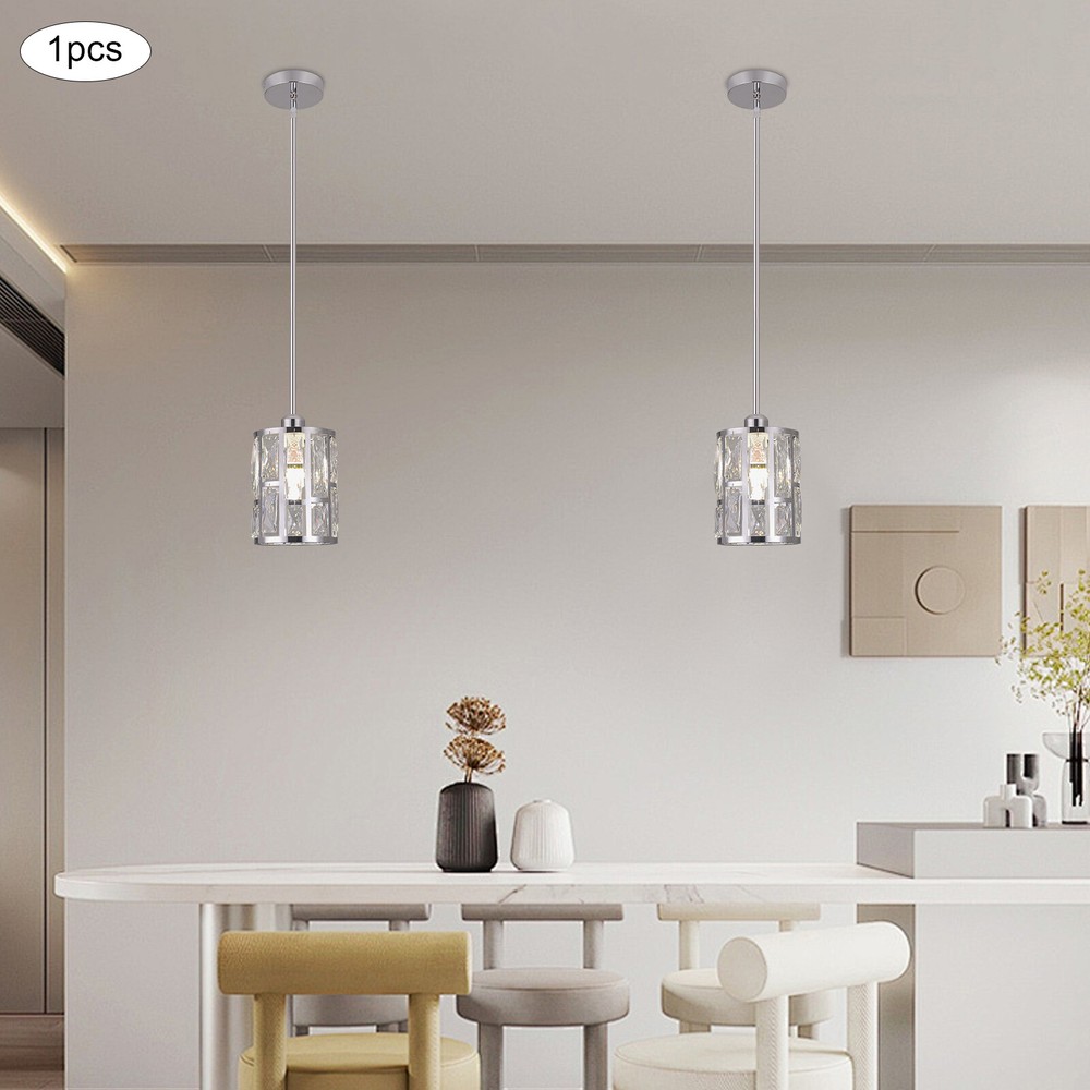 Ceiling-mounted Light, Adjustable Height, Modern Crystal Pendant Light Fixture?