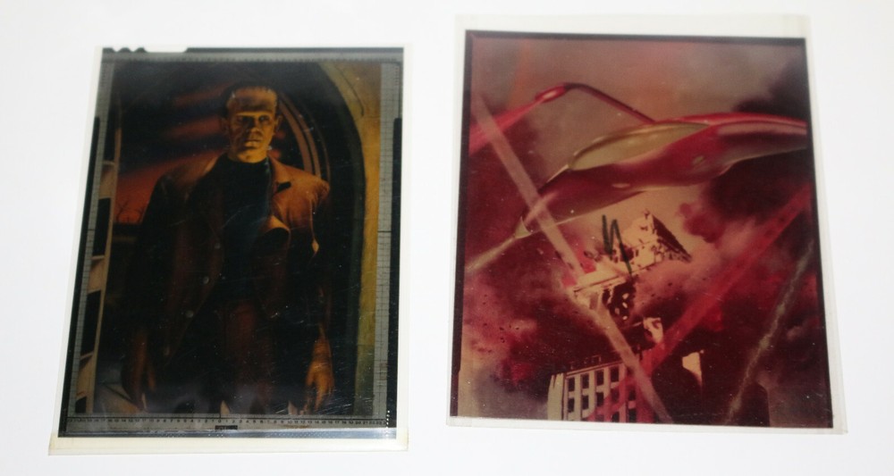 Universal Monsters 4pc Negatives - Famous Monsters Archive Frankenstein Wolfman