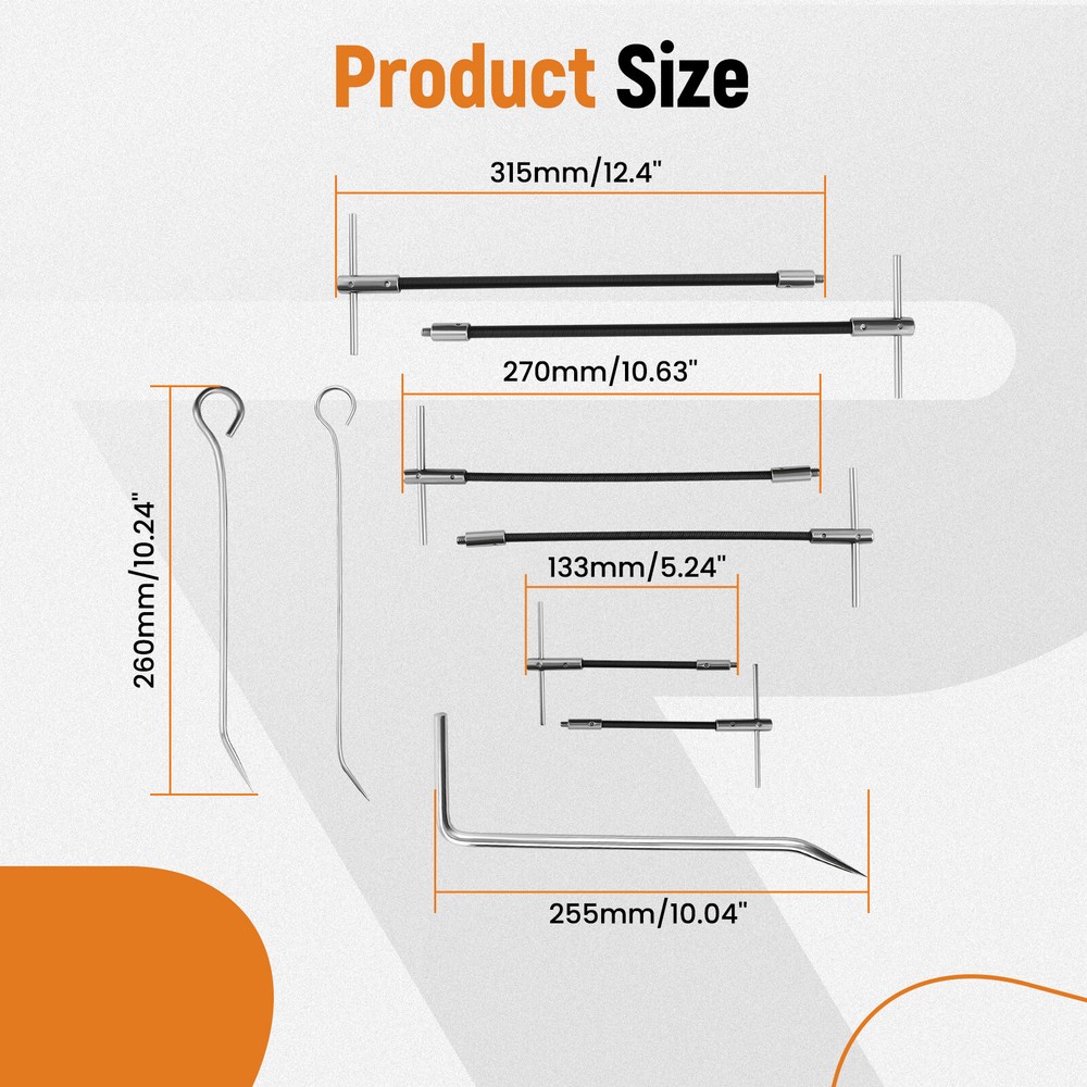 23pcs Packing Extractor Set, Flexible Shaft Corkscrew Pulling Hook Set