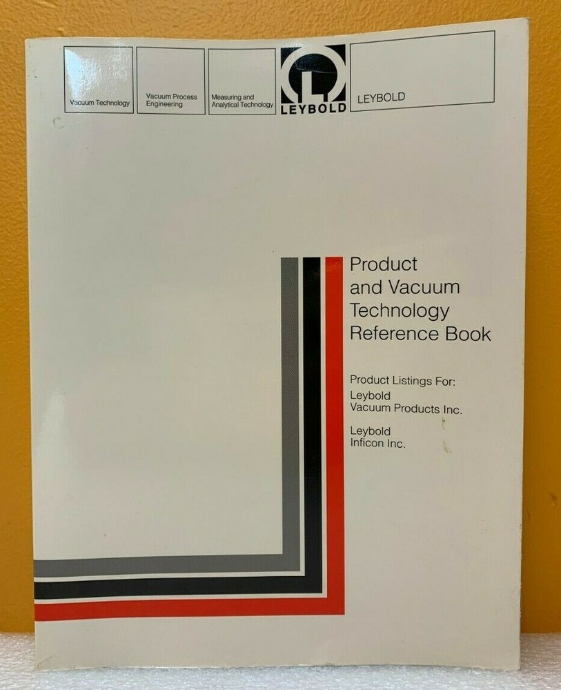 Leybold Inc. 1995/96 Product & Vacuum Technology Reference Book (Catalog).