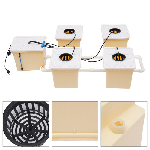 DWC Hydroponics Deep Water Culture Hydroponic System buckets Drip Growing System