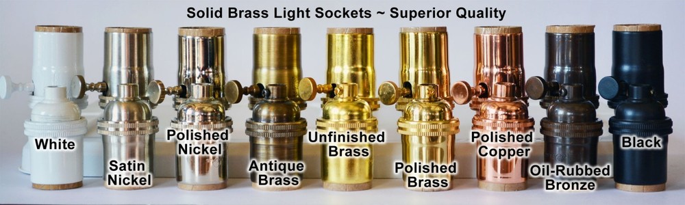 Satin Nickel Lamp Socket - Light Socket - Pendant - Rewire Lamp Cord