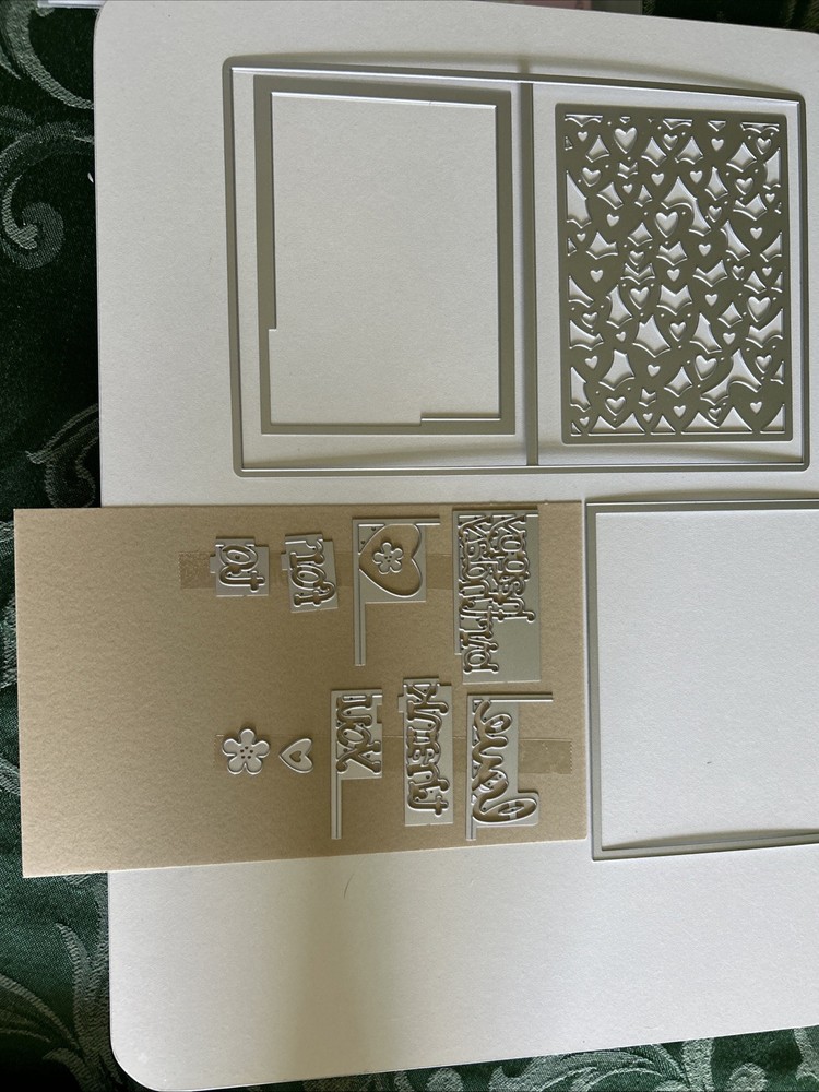 Lot Of 3 Sizzix Thinlits Fold A Long Framelits Step Ups Hearts Cactus Cards