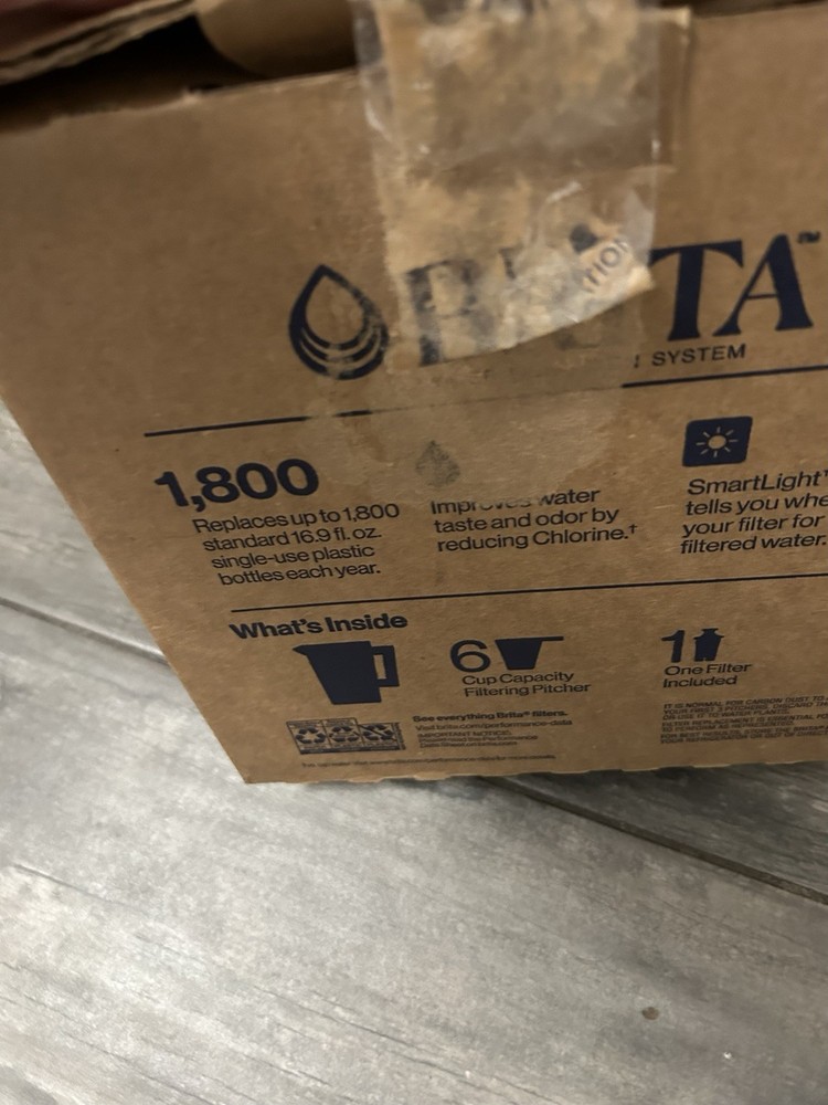 Brita Metro 6-Cup Water Filter Pitcher with SmartLight Filter Indicator - White