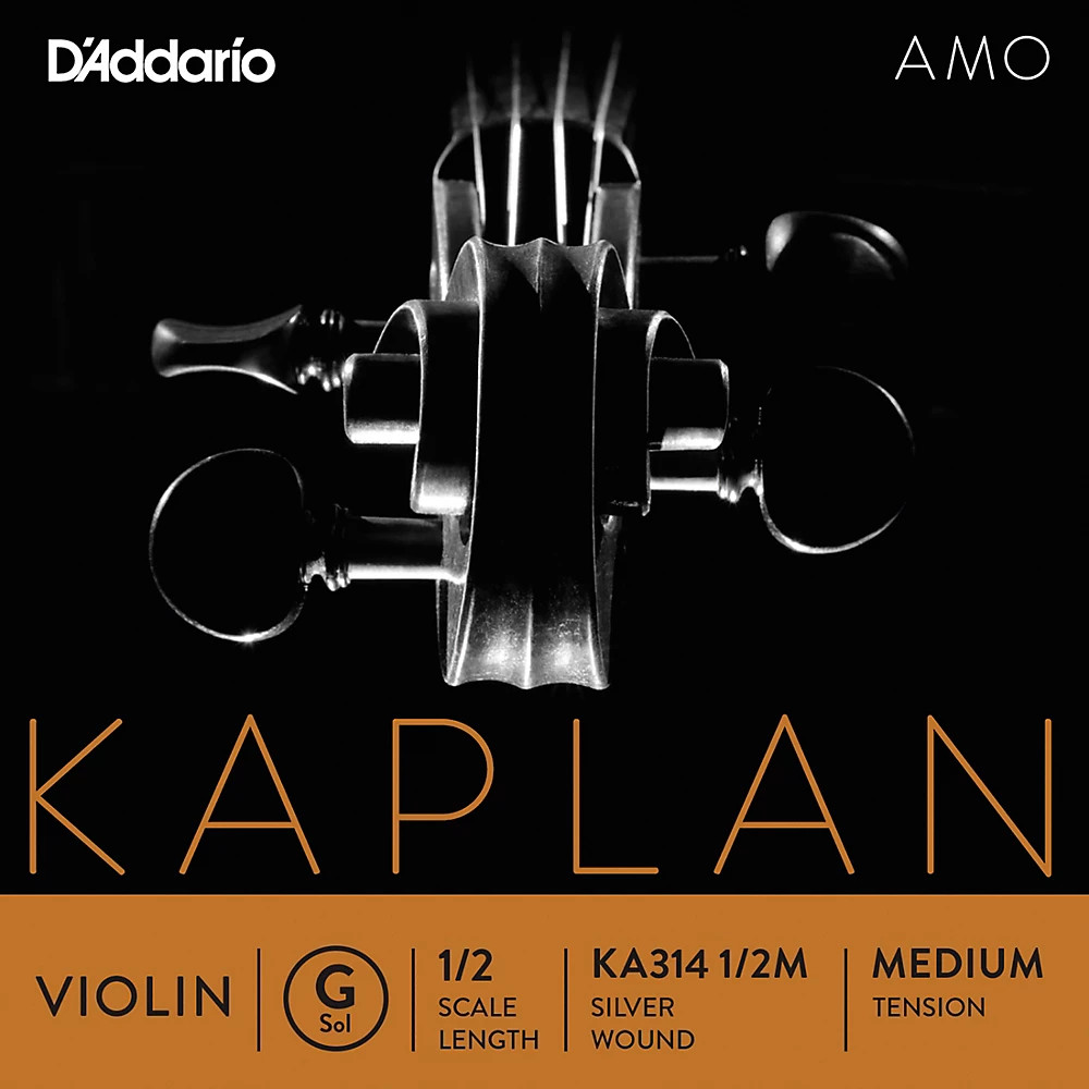 D'Addario Kaplan Amo Series Violin G String 1/2 Size, Medium