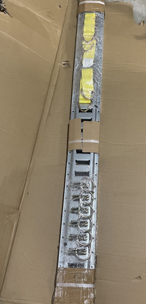 6 E-Track Tie-Down Rail Kit 5ft Horizontal E Track Rails and 6 Steel...