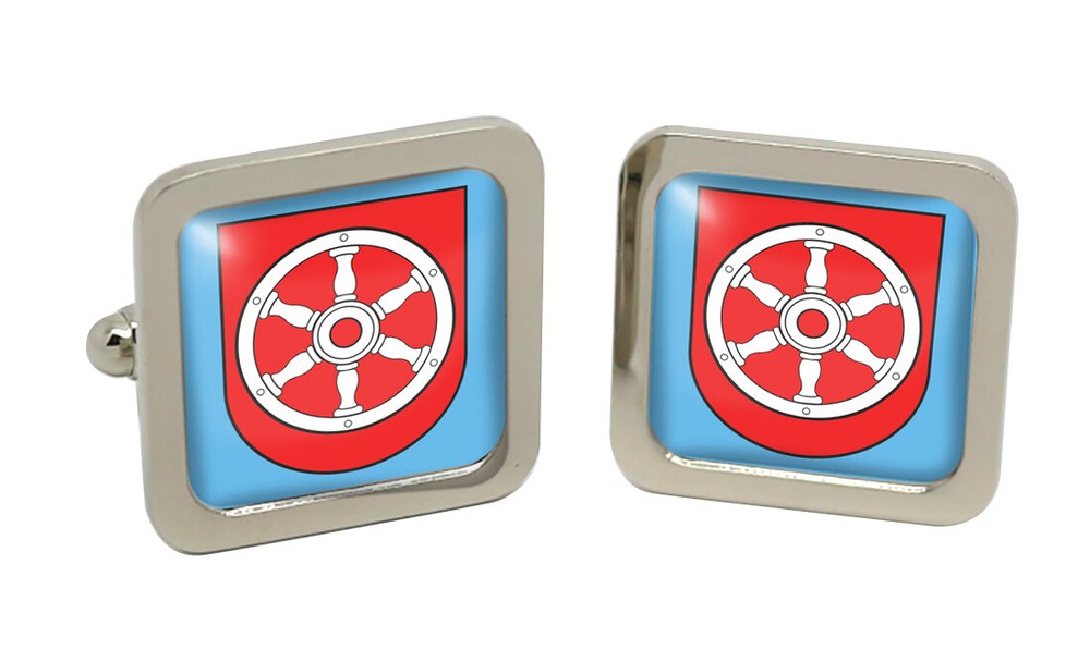 Erfurt (Germany) Square Cufflink in Chrome Box
