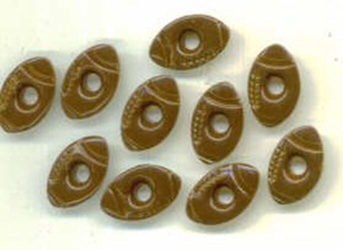 Brown FOOTBALL Shaped Eyelets