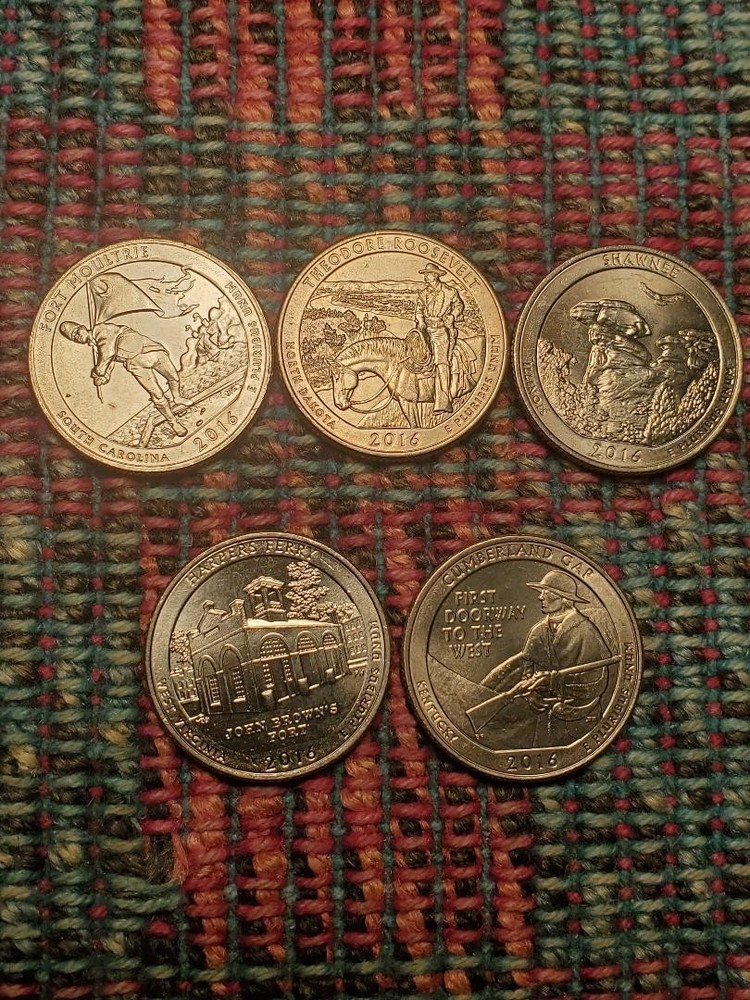 2016-D ATB UNC QUARTERS ALL 5 FOR YEAR SET