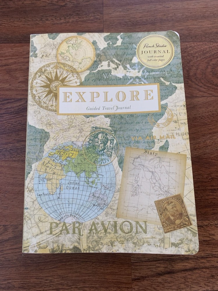 Punch Studio Explore Guided Travel Journal for Vacations Book